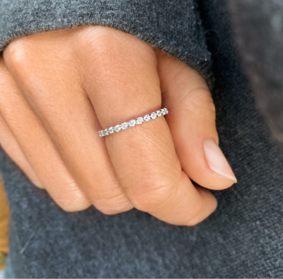 Moissanite Classic Stackable Band
